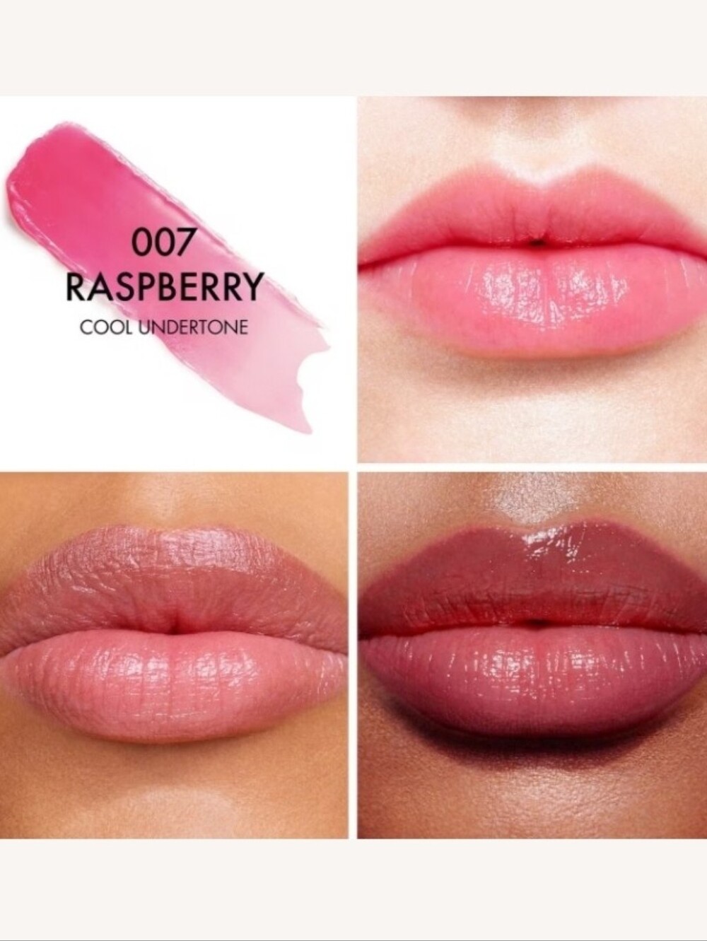 Dior Addict Lip Glow Balm - Color:007 Raspberry NIB - Picture 3 of 6